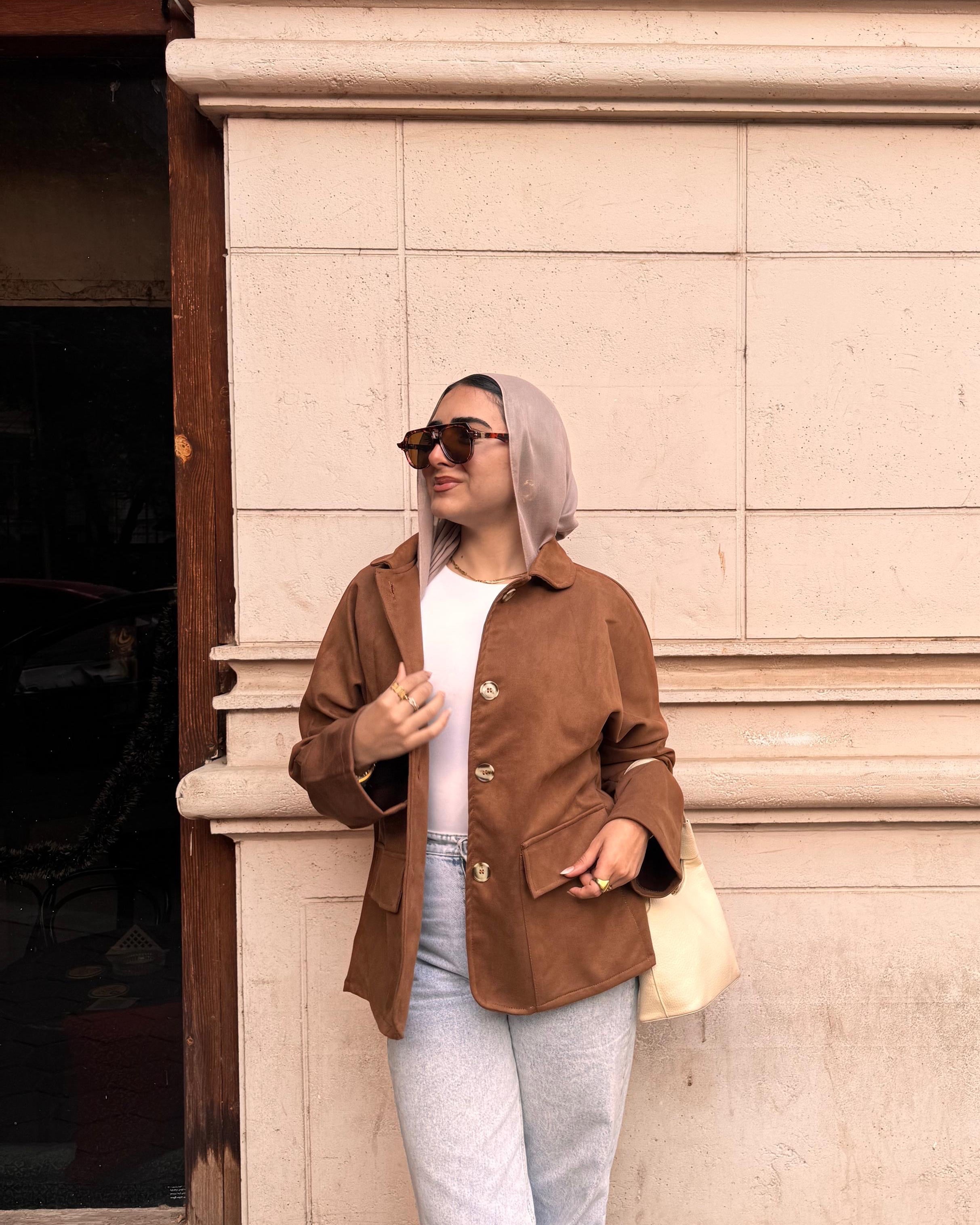 Suede Jacket - Brown