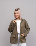 Suede Jacket - Olive
