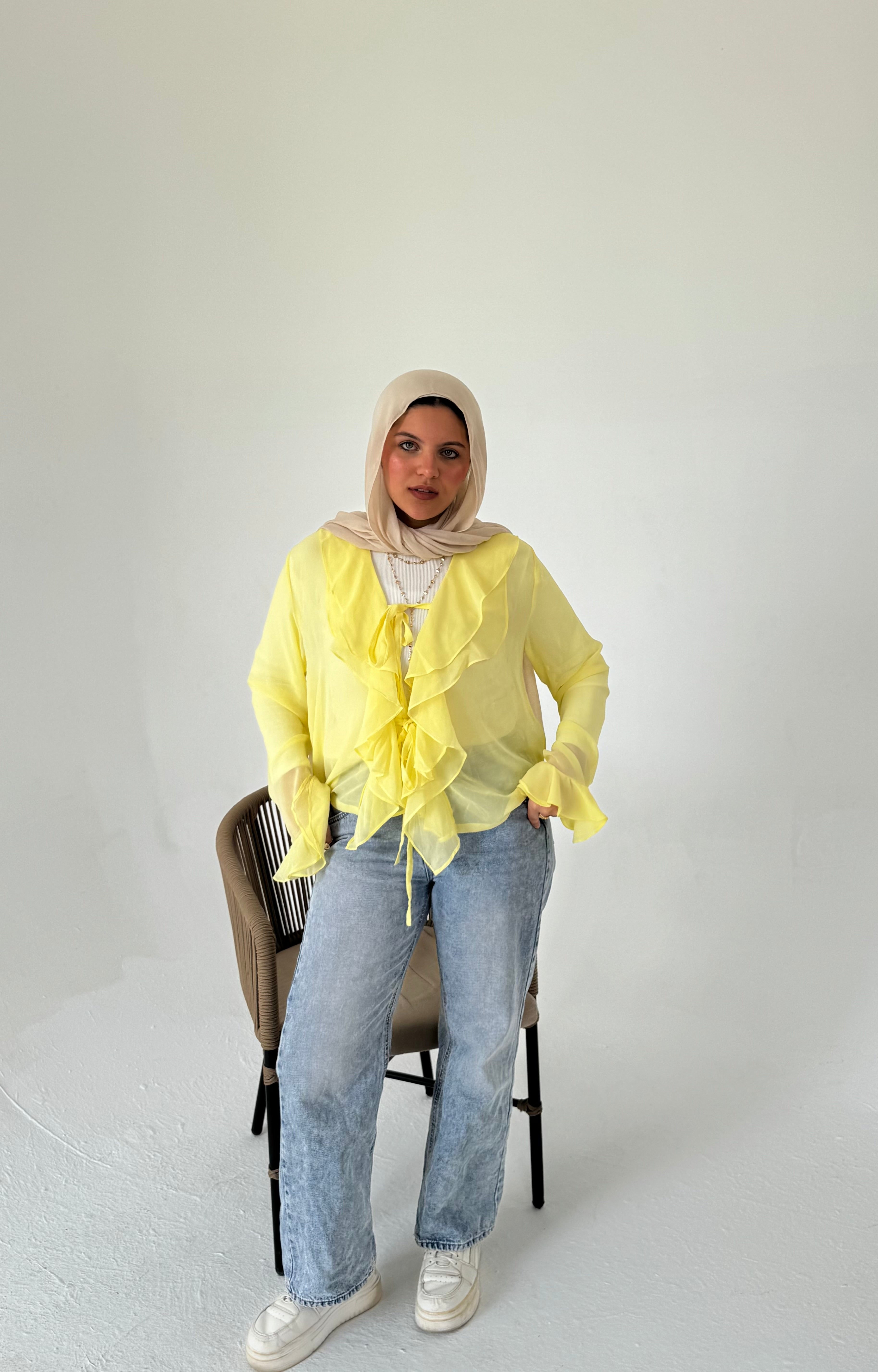 Ruffle Chiffon Blouse