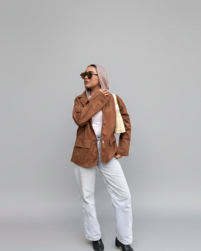 Suede Jacket - Brown