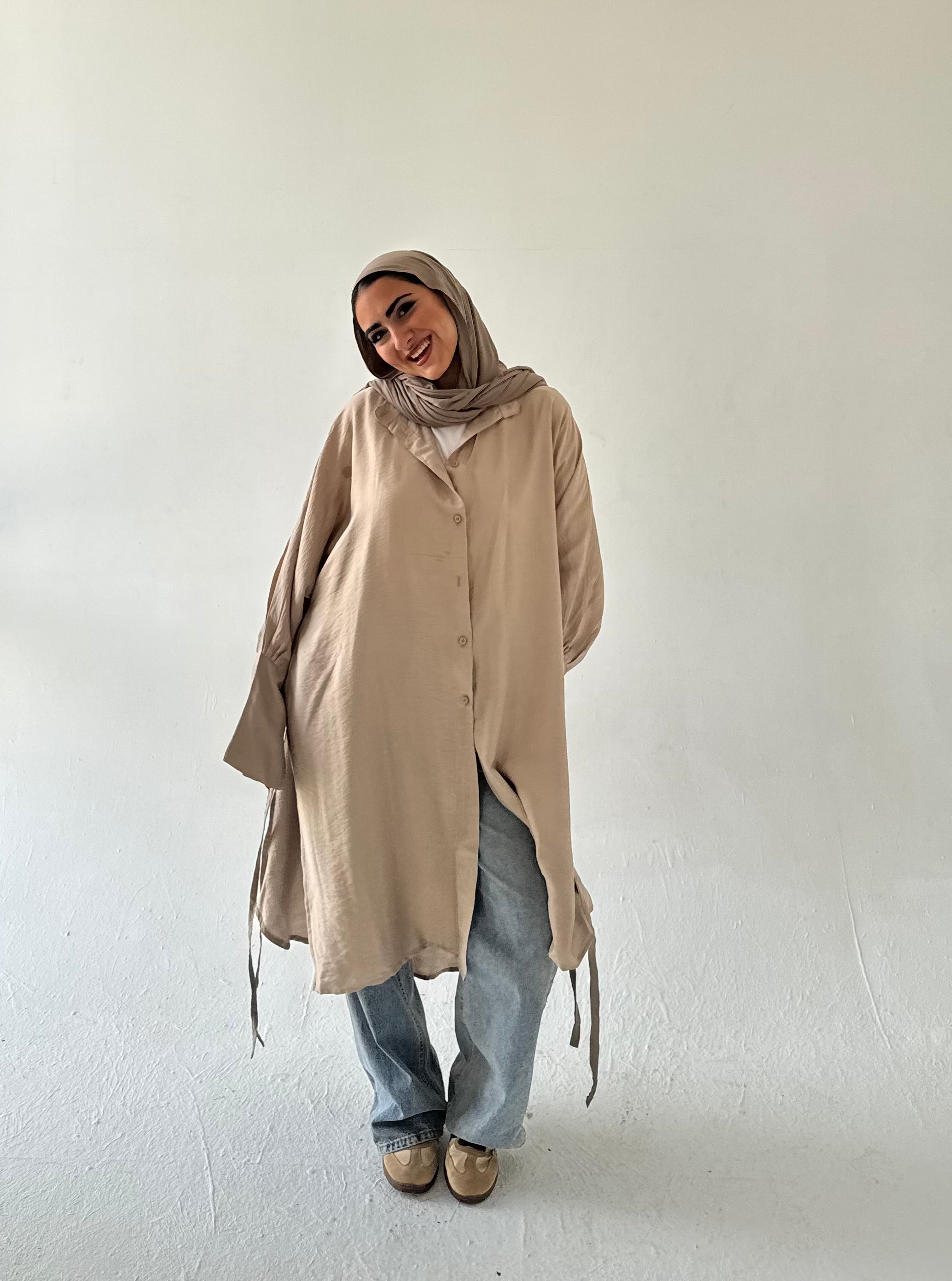 Linen long shirt