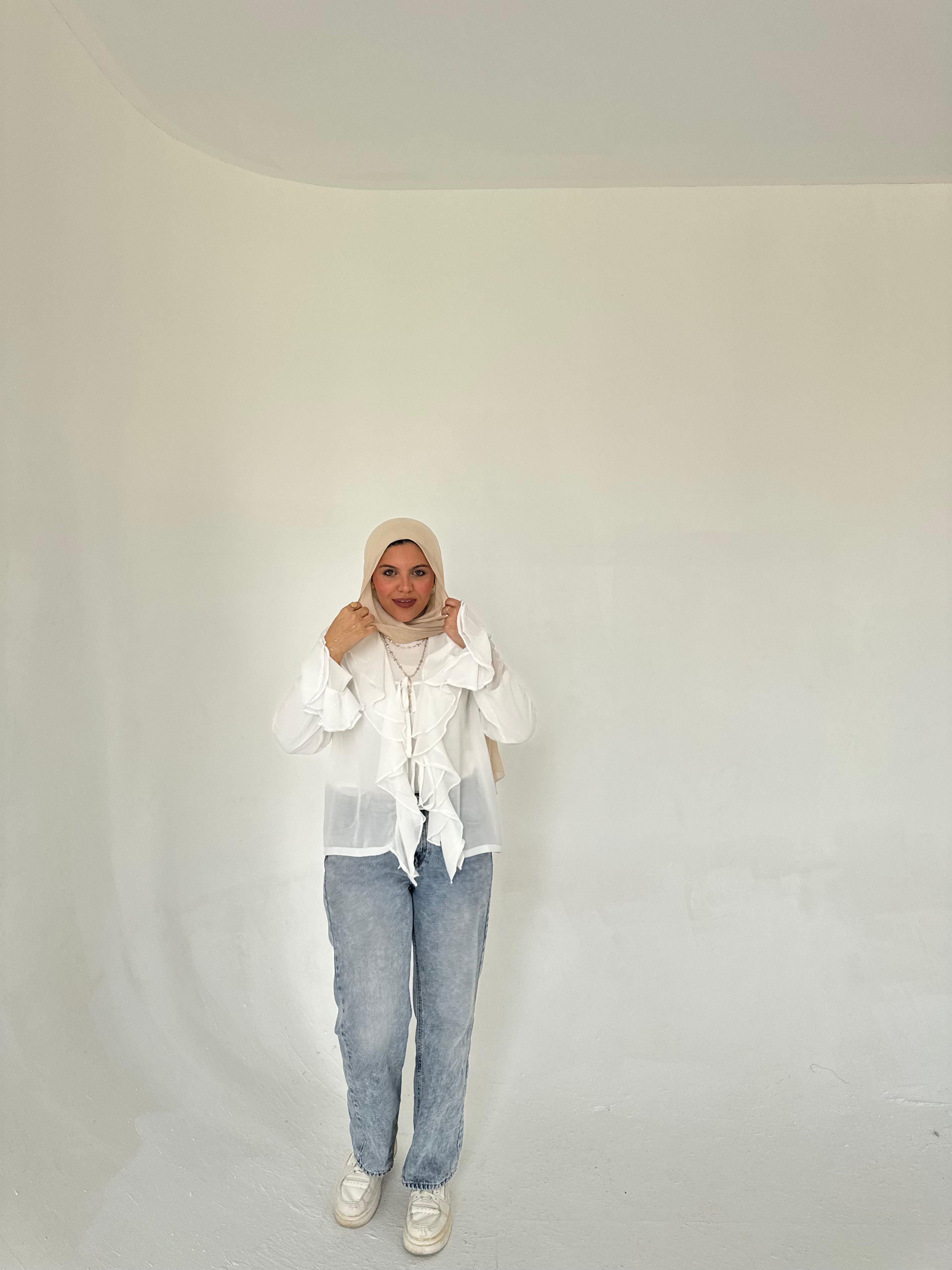Ruffle Chiffon Blouse