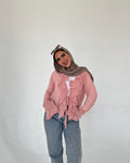 Ruffle Chiffon Blouse Pink – Short Fit