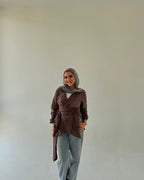 Wrap Blouse - brown