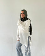 Wrinkle top - White