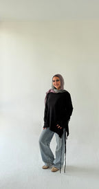 Wrinkle top - Black