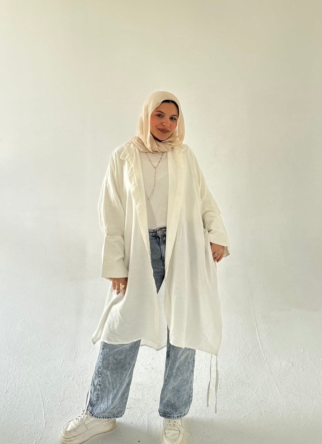 Linen long shirt