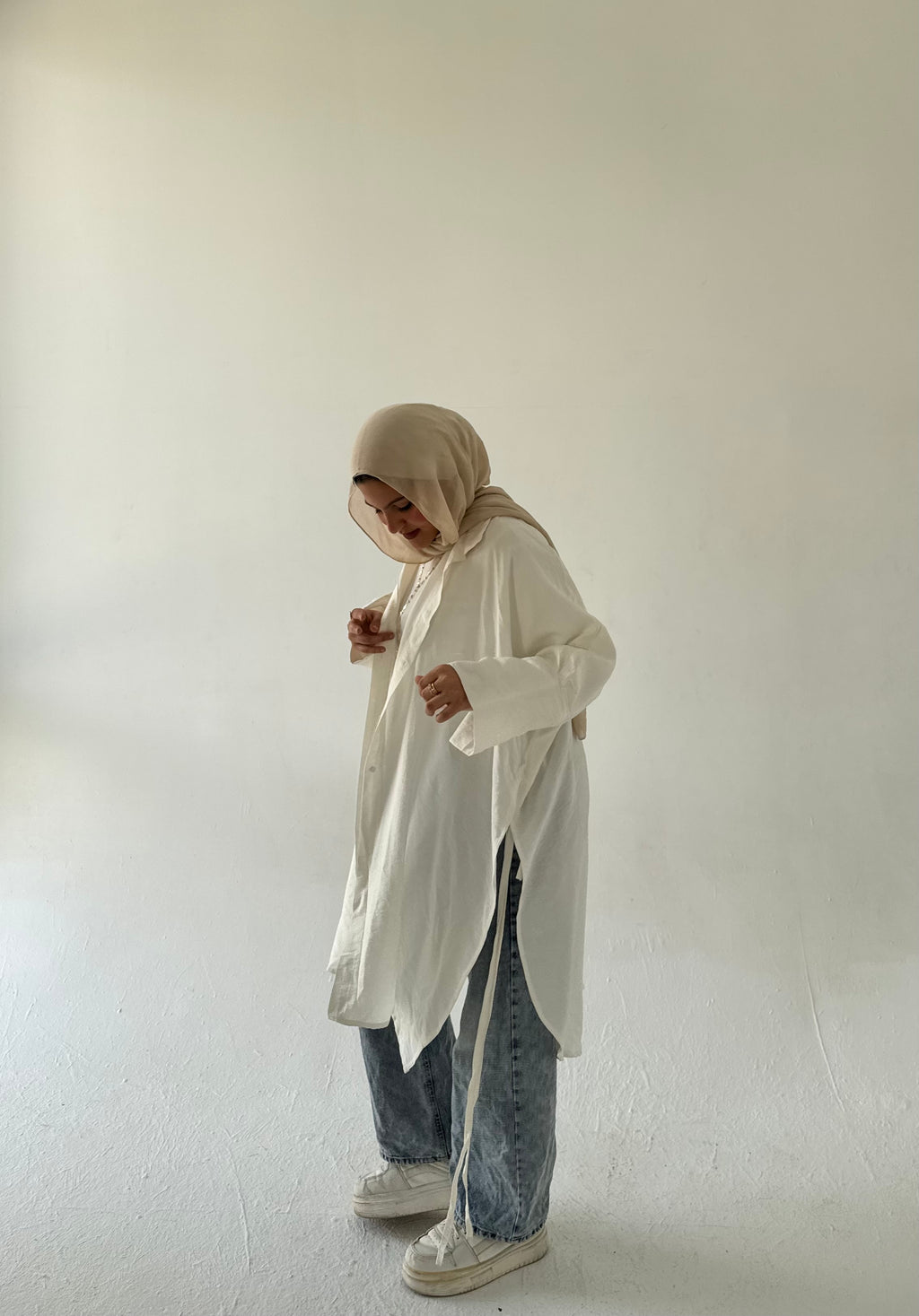 Linen long shirt