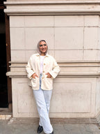 Suede Jacket - offwhite