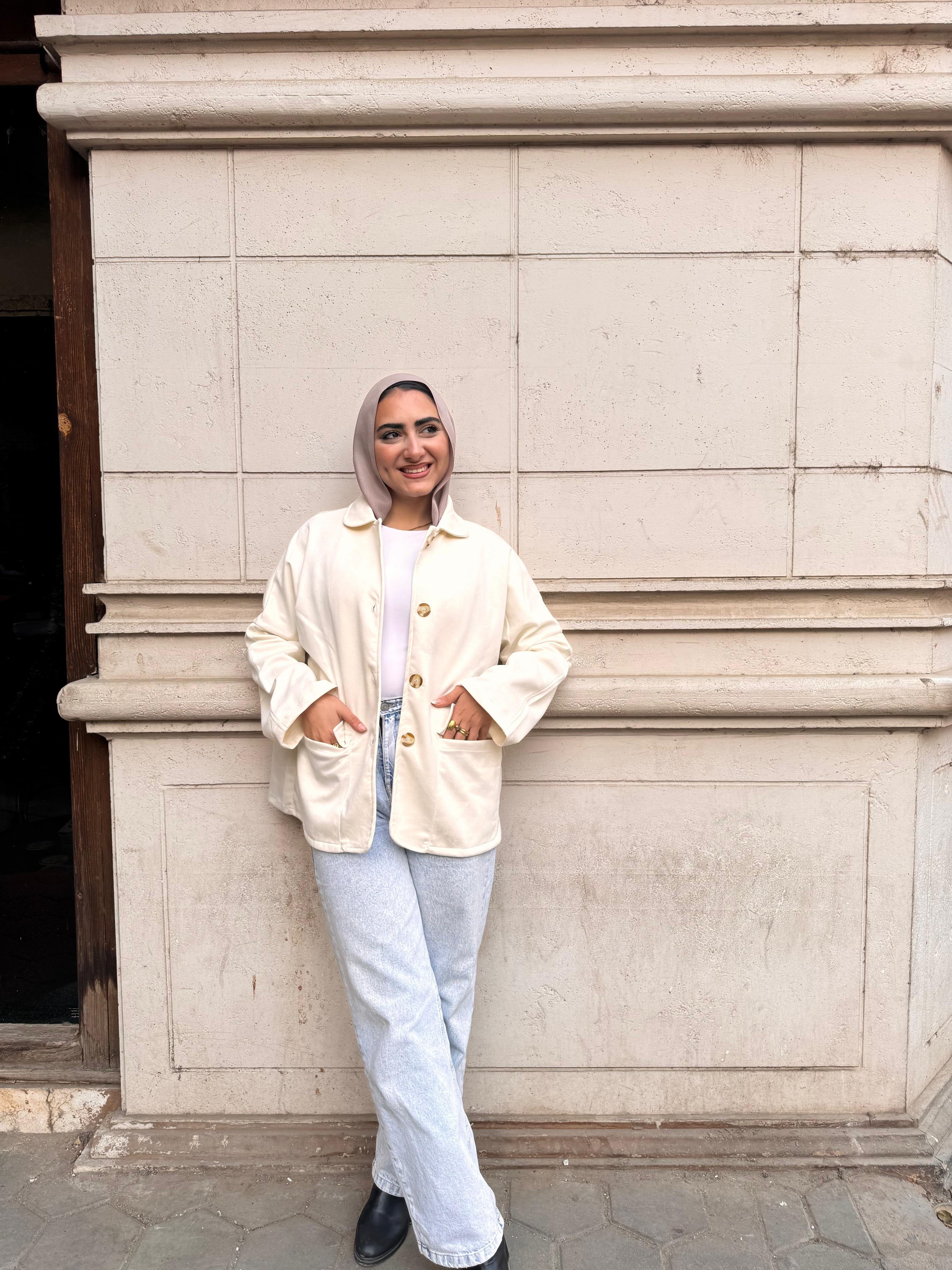 Suede Jacket - offwhite
