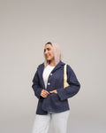 Suede Jacket - Navy