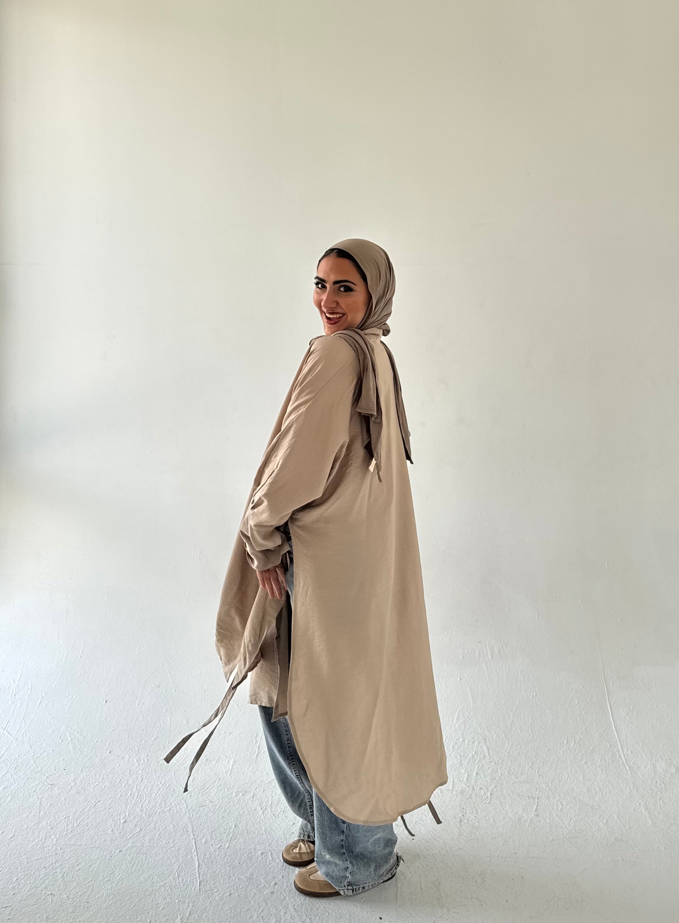 Linen long shirt
