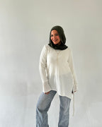 Wrinkle top - White