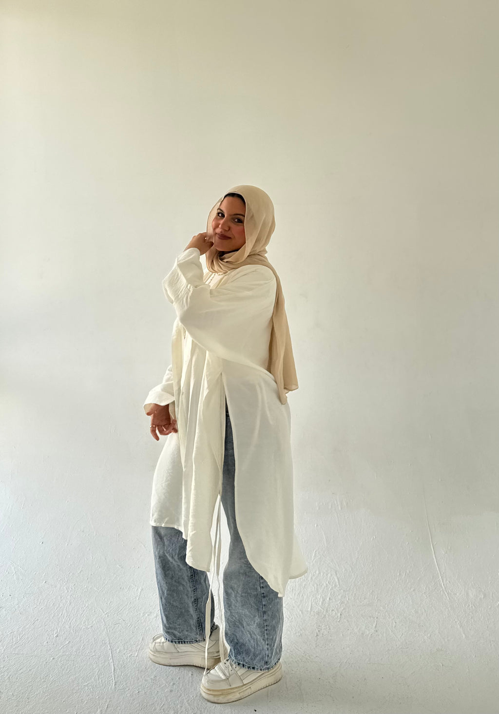 Linen long shirt