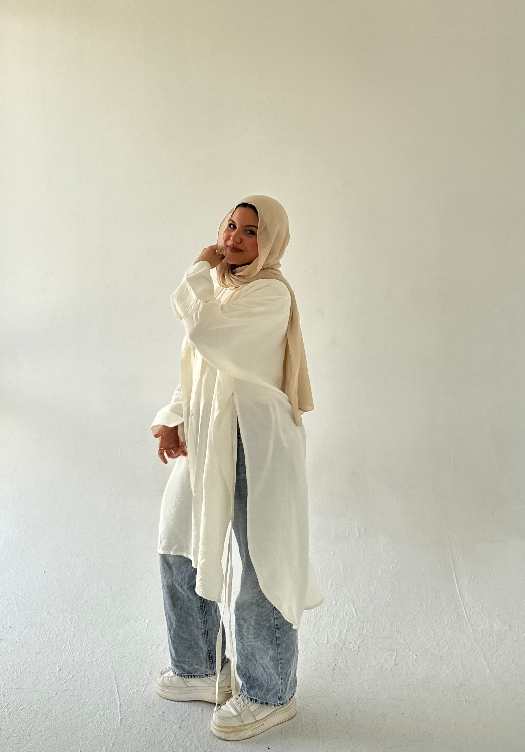 Linen long shirt