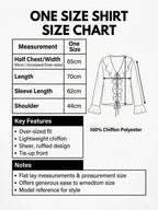 Ruffle Chiffon Blouse – Short Fit